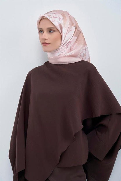 Armine İpek Eşarp 2026 Yaz - 9509-11 Pudra Pembe Sura