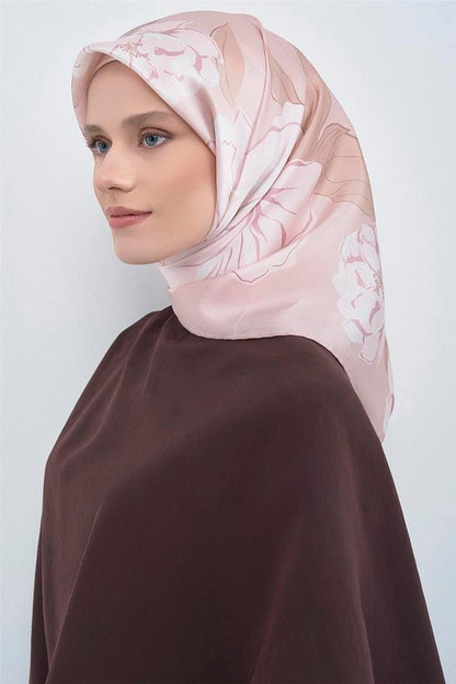 Armine İpek Eşarp 2026 Yaz - 9509-11 Pudra Pembe Sura