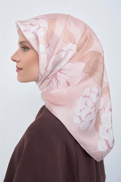 Armine İpek Eşarp 2026 Yaz - 9509-11 Pudra Pembe Sura