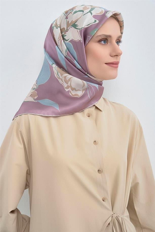 Armine İpek Eşarp 2026 Yaz - 9509-82 Lila Sura