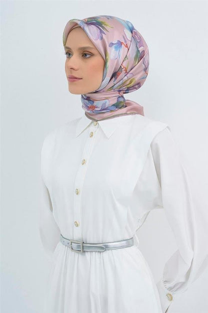 Armine İpek Eşarp 2026 Yaz - 9524-52 Pudra Twill