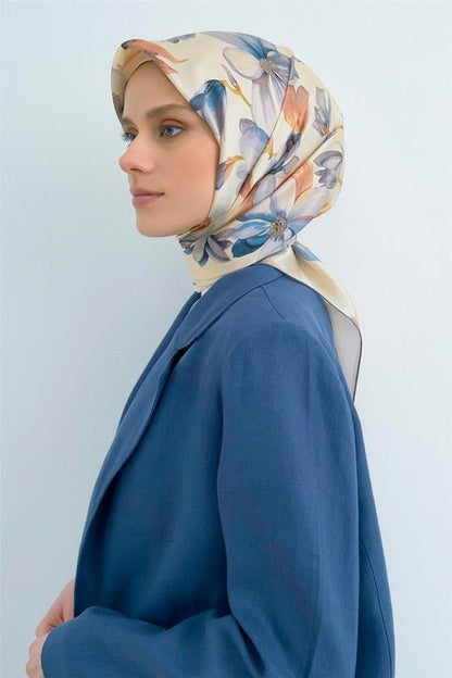 Armine İpek Eşarp 2026 Yaz - 9524-81 Bej Twill