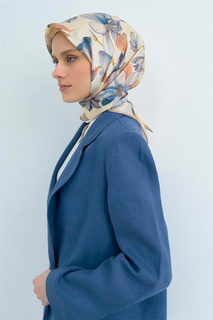 Armine İpek Eşarp 2026 Yaz - 9524-81 Bej Twill