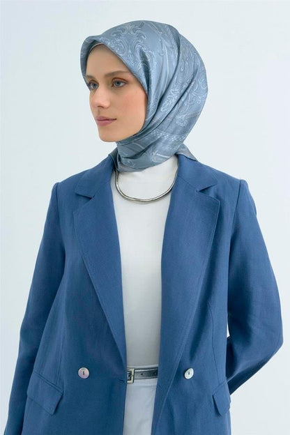 Armine İpek Eşarp 2026 Yaz - 9537-03 Açık Mavi Sura
