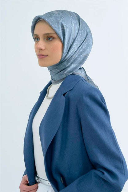 Armine İpek Eşarp 2026 Yaz - 9537-03 Açık Mavi Sura