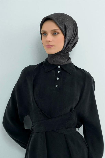 Armine İpek Eşarp 2026 Yaz - 9537-80 Koyu Füme Sura