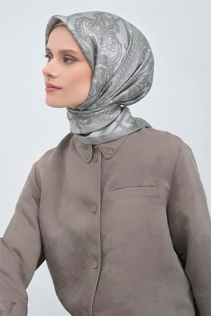 Armine İpek Eşarp 2026 Yaz - 9537-81 Gümüş Sura