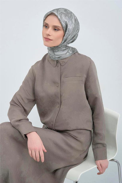 Armine İpek Eşarp 2026 Yaz - 9537-81 Gümüş Sura
