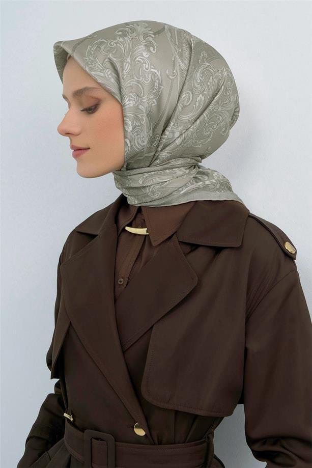 Armine İpek Eşarp 2026 Yaz - 9537-82 Soft Taş Twill