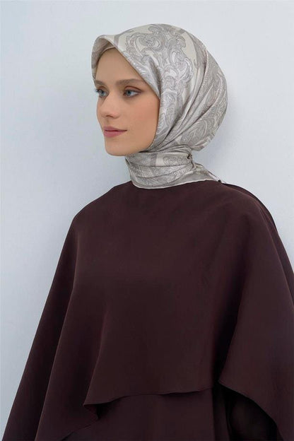 Armine İpek Eşarp 2026 Yaz - 9537-83 Ekru Twill