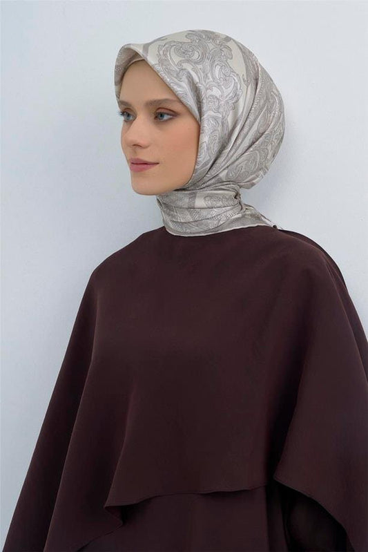 Armine İpek Eşarp 2026 Yaz - 9537-83 Ekru Twill