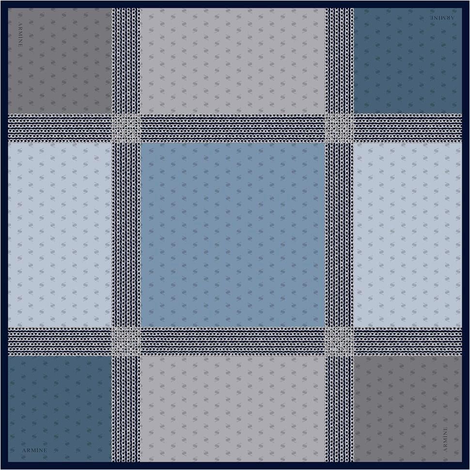 Armine İpek Eşarp Nostalji - 8113-04 İndigo Twill