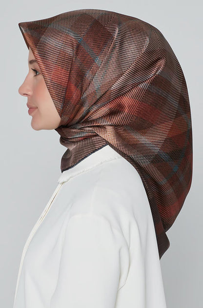 Armine İpek Eşarp Nostalji - 8210-03 Kahve Twill