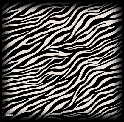 Armine İpek Eşarp Nostalji - 8274-01 Siyah Krem Zebra Sura