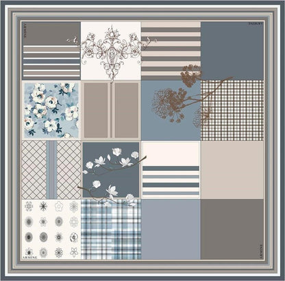 Armine İpek Eşarp Nostalji - 8303-02 İndigo Twill