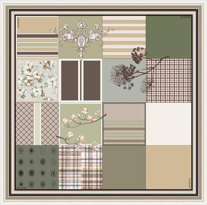 Armine İpek Eşarp Nostalji - 8303-33 Yağ Yeşili Twill