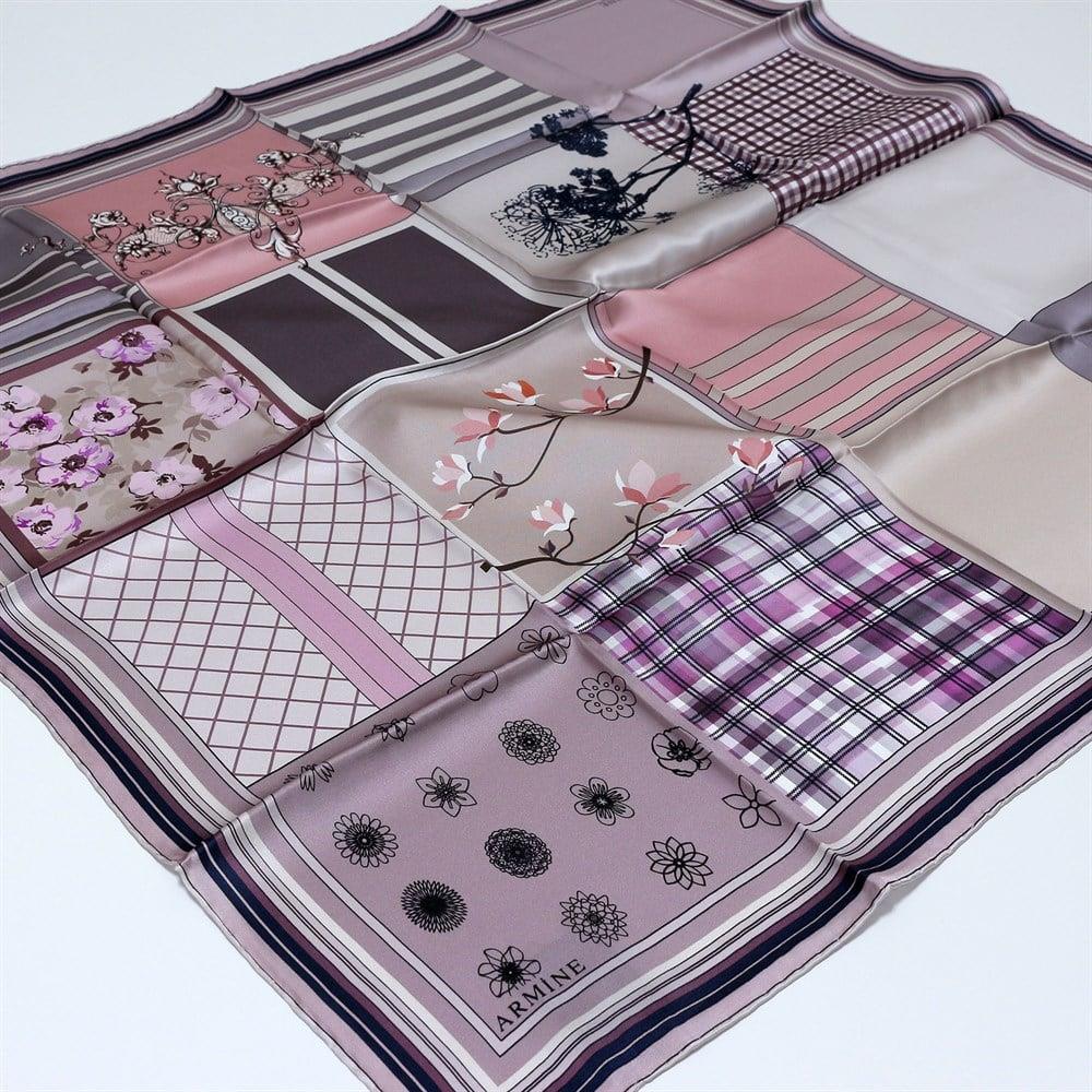 Armine İpek Eşarp Nostalji - 8303-35 Pudra Twill