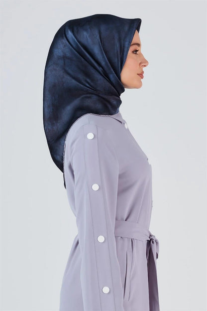 Armine İpek Eşarp Nostalji - 8333-82 Koyu Mavi Twill