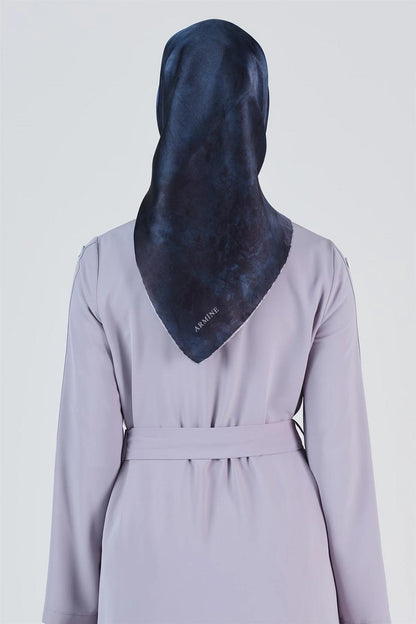 Armine İpek Eşarp Nostalji - 8333-82 Koyu Mavi Twill