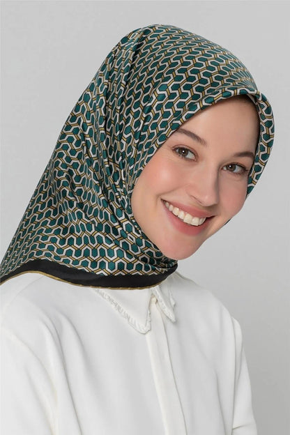 Armine İpek Eşarp Nostalji - 8401-82 Yeşil Twill