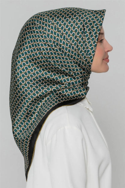 Armine İpek Eşarp Nostalji - 8401-82 Yeşil Twill