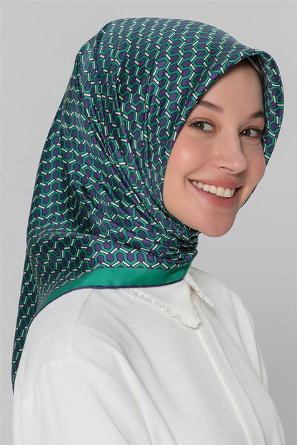 Armine İpek Eşarp Nostalji - 8401-90 Zümrüt Yeşili Twill