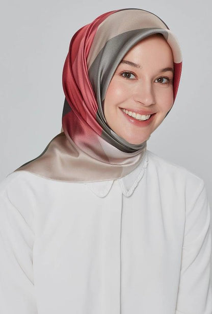 Armine İpek Eşarp Nostalji - 8424-34 Gül Kurusu Twill