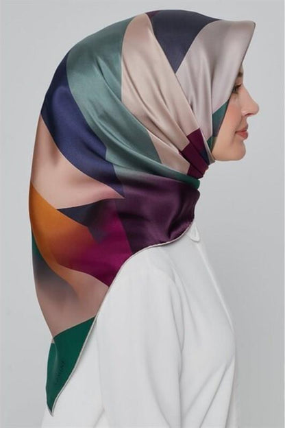 Armine İpek Eşarp Nostalji - 8424-82 Yeşil Twill