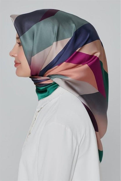 Armine İpek Eşarp Nostalji - 8424-82 Yeşil Twill
