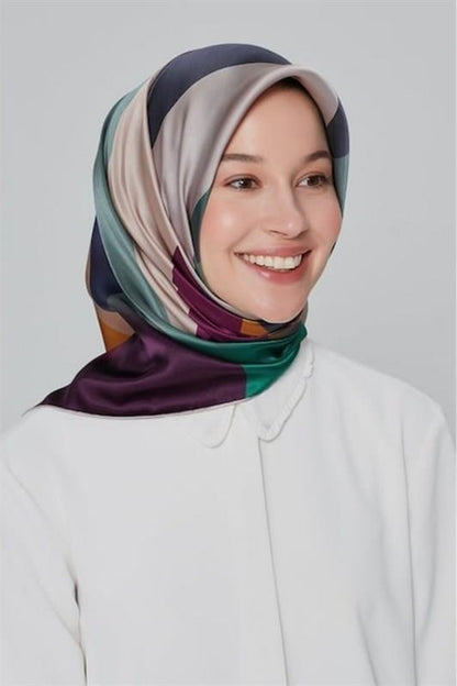 Armine İpek Eşarp Nostalji - 8424-82 Yeşil Twill