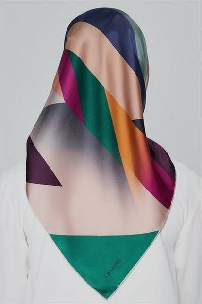 Armine İpek Eşarp Nostalji - 8424-82 Yeşil Twill
