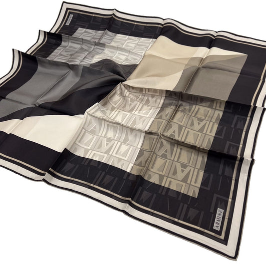 Armine İpek Eşarp Nostalji - 8516-03 Siyah Bej Twill