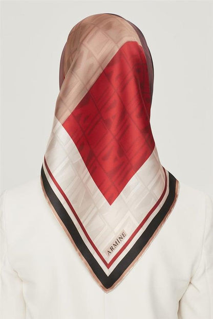 Armine İpek Eşarp Nostalji - 8516-30 Koyu Bordo Twill