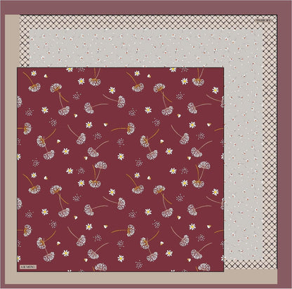 Armine İpek Eşarp Nostalji - 8517-07 Bordo Twill