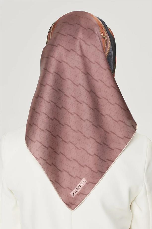 Armine İpek Eşarp Nostalji - 8519-30 Bakır Twill