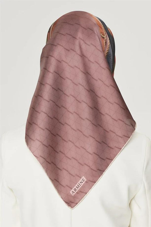 Armine İpek Eşarp Nostalji - 8519-30 Bakır Twill