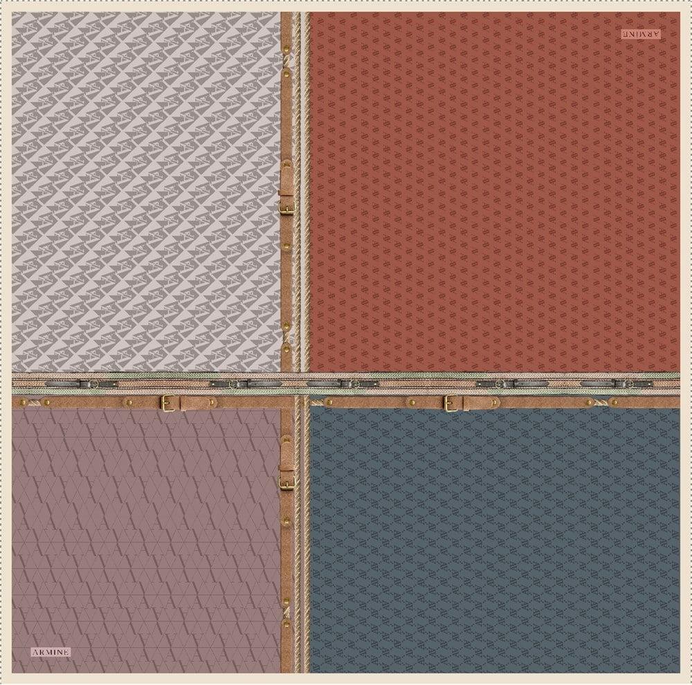 Armine İpek Eşarp Nostalji - 8519-30 Bakır Twill