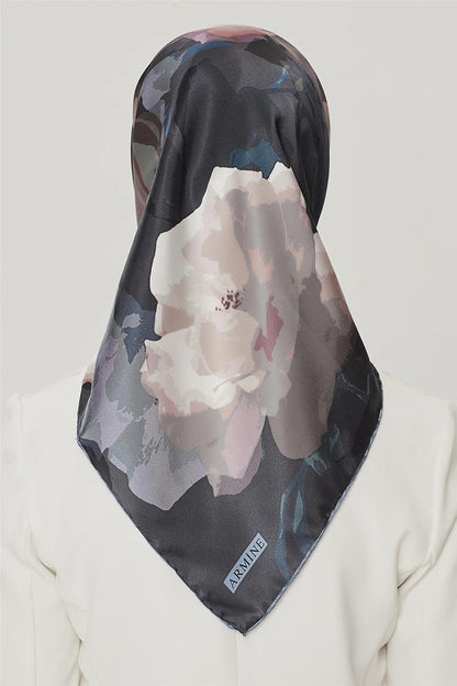 Armine İpek Eşarp Nostalji - 8534-33 Antrasit Twill