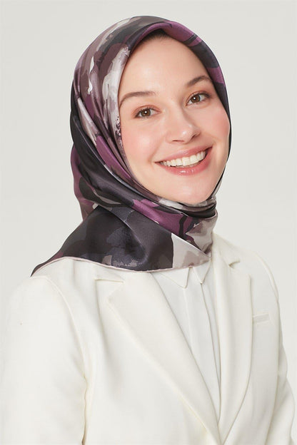 Armine İpek Eşarp Nostalji - 8534-34 Mürdüm Twill