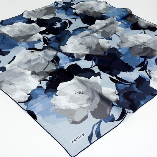 Armine İpek Eşarp Nostalji - 8534-85 Mavi Twill