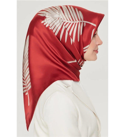 Armine İpek Eşarp Nostalji - 8548-93 Bordo Twill