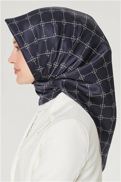 Armine İpek Eşarp Nostalji - 8555-15 Lacivert Twill