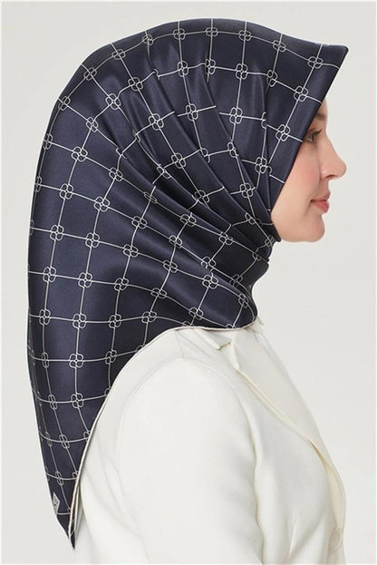 Armine İpek Eşarp Nostalji - 8555-15 Lacivert Twill