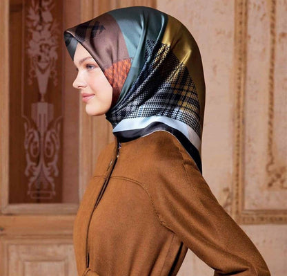 Armine İpek Eşarp Nostalji - 8620-09 Lacivert Sura