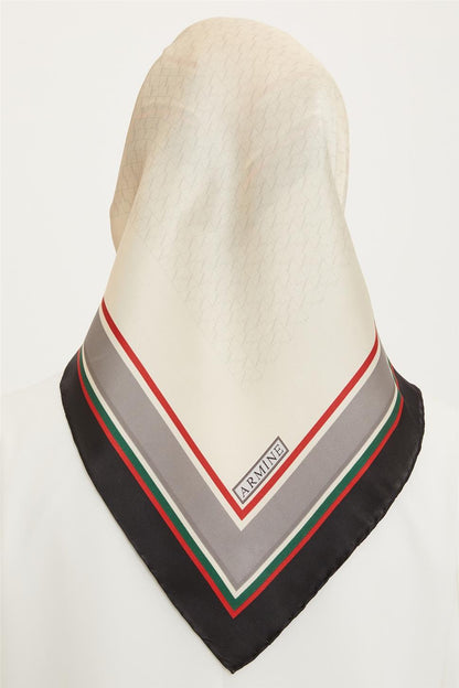 Armine İpek Eşarp Nostalji - 8724-09 Krem Twill