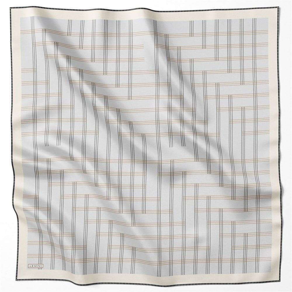 Armine İpek Eşarp Nostalji - 8726-31 Gri Bej Twill