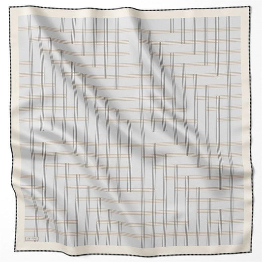 Armine İpek Eşarp Nostalji - 8726-31 Gri Bej Twill