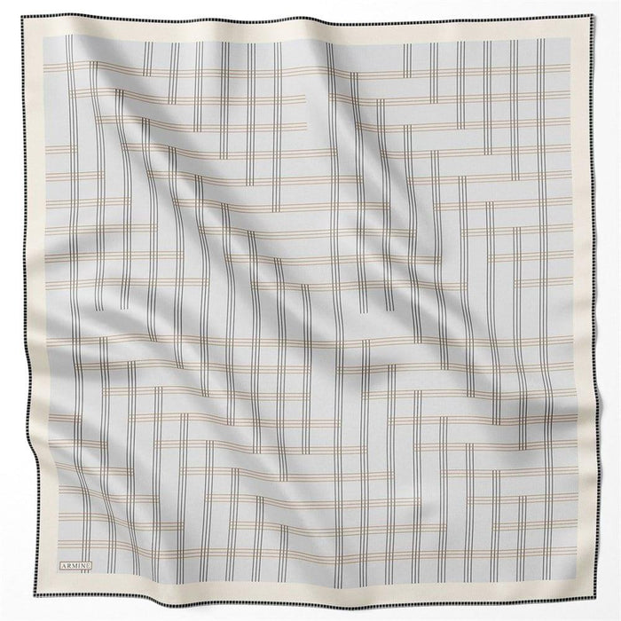 Armine İpek Eşarp Nostalji - 8726-31 Gri Bej Twill