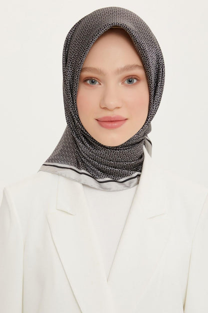 Armine İpek Eşarp Nostalji - 8733-12 Gri Twill
