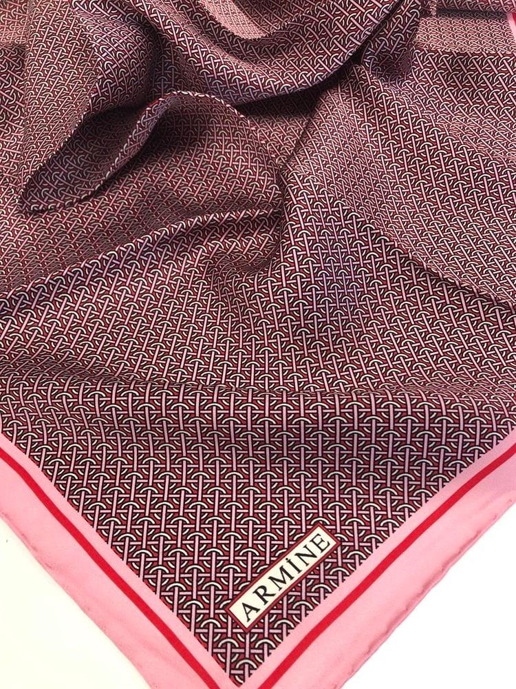 Armine İpek Eşarp Nostalji - 8733-31 Pudra Kırmızı Twill